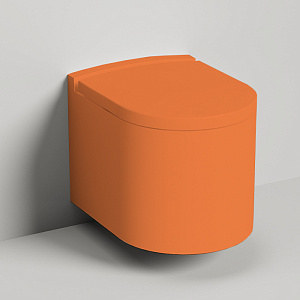 Salini Gemelli Унитаз подвесной 530х410х420 мм, материал S-Stone матовый, внутри керамика, сиденье микролифт, цвет RAL 2003