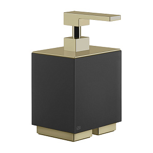Gessi Inverso Accessories Дозатор для жидкого мыла, настольный, цвет: черный/Brass Brushed PVD