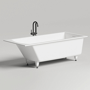 Salini Cascata kit Встраиваемая ванна 179x79x60см, донный клапан, материал: S-Stone, цвет: белый матовый
