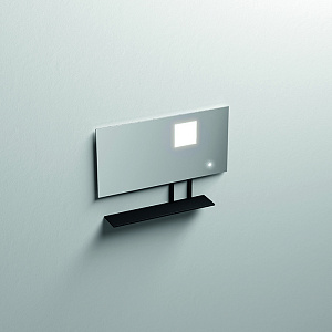 Kerasan Mirrors Зеркало 90х61cм, с черной матовой полкой, с LED подсветкой и сенс выкл.