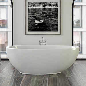Knief Boat Ванна отдельностоящая 185x95x63.5см., со щелевым переливом, цвет: белый глянцевый