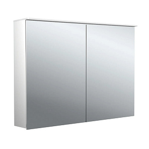 Emco Pure II Зеркальный шкаф 100см., с подсветкой  Lichtsegel, навесная модель, с подсв. для раковины, 2 дверка