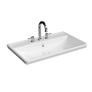 Kerama Marazzi Elegance Раковина подвесная 80см, с 3 отв., цвет: белый глянцевый