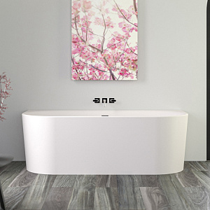 Knief Fresh Wall Ванна пристенная 180х80х60см., с переливом, без слив-перелива, цвет: белый