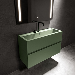 Kerasan Kanaal Тумба подвесная 100х46.5см, с 1 ящиком, цвет: Matt green