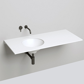 Salini Marea Раковина врезная снизу 42х42х13.8cм, без отв., без перелива, S-Stone, цвет: белый матовый