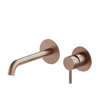 Newform X-Steel 316 Смеситель для раковины, встраиваемый, внешняя часть, цвет: PVD brushed copper bronze