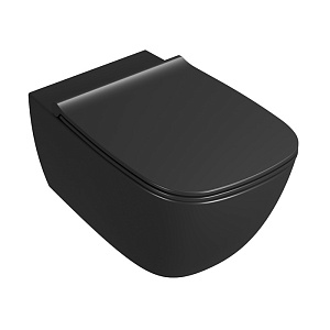 Globo Genesis Унитаз 55х36см., подвесной, безободковый, цвет: черный матовый