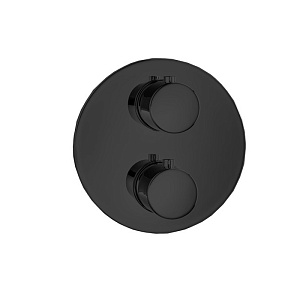 Almar Round Core Смеситель для душа, встраиваемый, внешняя часть, на 2 выхода, цвет: черный матовый