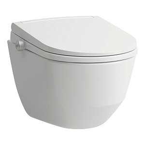 Laufen Cleanet Pro Lite Унитаз подвесной 56x37см, безободковый, сиденье с функцией биде, Wi-Fi, УФ-дезинфекцией и подсветкой, цвет: белый