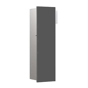 Emco Asis pure Модуль-WC 17х60см., встраиваемый, с держателем туалетной бумаги и ершиком, петли слева, цвет: серый