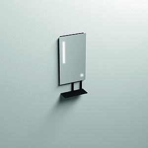 Kerasan Mirrors Зеркало 45x86cм, с черной матовой полкой, с LED подсветкой и сенс выкл.
