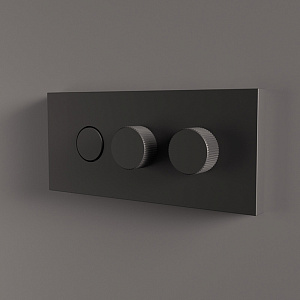 Fima Carlo Frattini Switch ON Смеситель для ванны и душа, встраиваемый, с переключателем на 2 выхода, цвет: черный матовый
