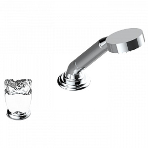 THG Pуtale de cristal clair Ручной душ на борт ванны, 2 отв., цвет: хром/прозрачный хрусталь