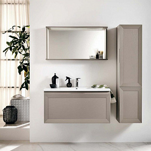 EBAN Комплект мебели  Paola  101 см , база с раковиной 101см, доводчики Blum, подвесной, Цвет: TORTORA