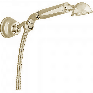 CISAL Shower Душевой гарнитур:ручная лейка,шланг 120 см,держатель настенный для лейки, цвет: золото
