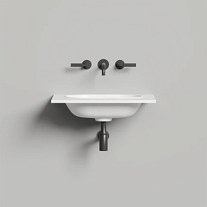 Salini Onda Flow Oval Essentials Раковина 60х50х14см., подвесная, 1 отв., цвет: белый матовый