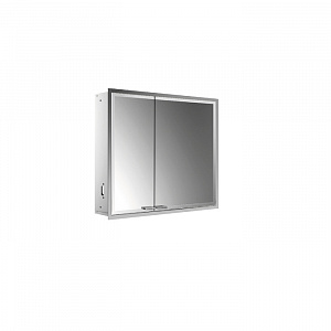 EMCO Prestige2 Зеркальный шкаф 66х81.5см., встраиваемый, LED-подсветка, 2 двери, 2 полки, розетка, правый, с EMCO light system