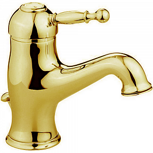 CISAL Arcana Royal Смеситель однорычажный для раковины на 1 отверстие с донным клапаном, цвет: золото 