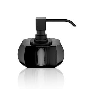 Decor Walther Kristall SSP Дозатор для мыла, настольный, цвет: хрусталь/черный матовый