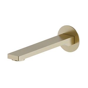 Newform Steel Line Излив для ванны 21см., встраиваемый, цвет: PVD Brushed pale gold