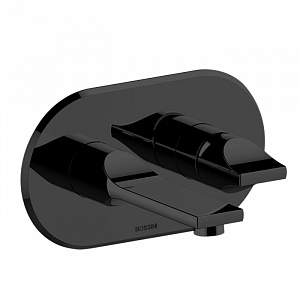 Bossini Apice Смеситель для раковины встраиваемый, однорычажный, излив 180 мм., цвет: черный матовый