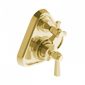 Stella Eccelsa Встраиваемый термостатический смеситель для душа IS3294 P.V. с переключателем на 2 выхода, цвет: золото