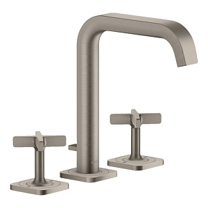 Axor Citterio E Смеситель для раковины, на 3 отв., с донным клапаном, цвет: сталь