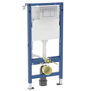 Geberit Duofix Инсталляция для подвесного унитаза 112см., со смыв. бачком Delta 12 см., с креплением и клавишей Delta20