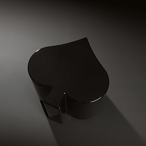 Kerasan Artwork Столик декоративный на стальной основе "PICCHE", 50х50х41 см, напольный, цвет черный глянцевый