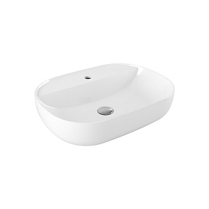 Azzurra Elegance Zip Раковина накладная, 60x45xH15 см, 1 отв., без перелива, цвет: Bianco lucido