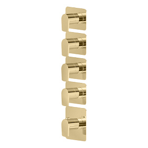 Newform Haka Смеситель для душа, термостатический, на 4 потока, цвет: PVD brushed gold