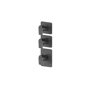 Newform Haka Смеситель для душа, термостатический, на 2 источника, цвет: PVD brushed gun metal