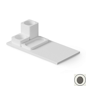 Dea Design Набор настольный: мыльница, стакан, контейнер, настольный, цвет: graphite