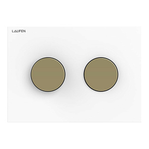 Laufen INEO GROOVE Клавиша смыва, панель: белый глянцевый, клавиши: PVD золото глянцовое