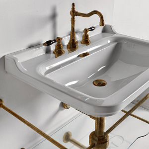 Waldorf Консоль с раковиной 80х55см, на 1 отв., напольная, цвет консоли: bronzo (бронза)