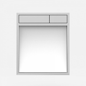 SANIT Панель управления LIS(без подсветки), стекло белое/клавиши хром