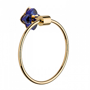 THG Petale De Cristal Bleu Полотенцедержатель-кольцо 18см., подвесной, цвет: полированное золото