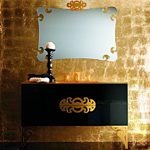 Eurolegno Glamour  раковина моноблок, с 1 отв., цвет: золото