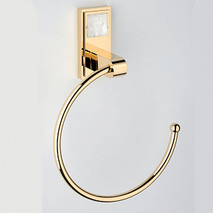 THG Masque de Femme métal gravé Полотенцедержатель - кольцо 18см., подвесной, цвет: золото