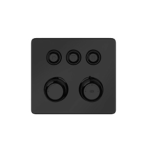 Gessi Hi-Fi Eclectic Смеситель для душа настенный встраиваемый, термостатический, с 3 запорными кнопками, цвет: черный матовый