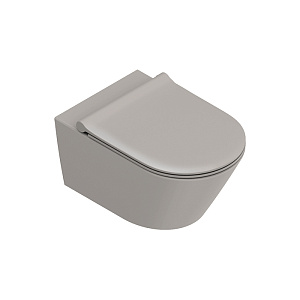 Catalano Zero Унитаз подвесной 55x35см, безободковый, смыв Tornado, покрытие Twinglaze+, цвет: Tortora Satinato