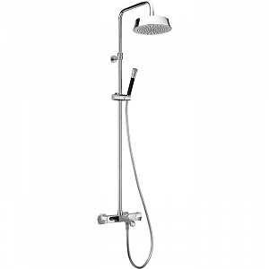 CISAL Cherie Настенная душевая система:термостатический смеситель для ванны/душа,верхний душ,ручной душ с держателем и шлангом, цвет: хром
