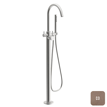 Almar Still Смеситель для ванны, напольный, с ручным душем, цвет: PVD Brushed Copper