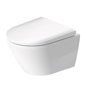 Duravit D-Code Унитаз 37х48см., подвесной, безободковый, с сиденьем микролифт, цвет: белый глянцевый