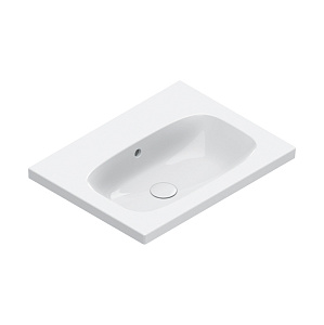 Catalano Alvea Раковина 60x46см., подвесная или на мебель, без отв., цвет: белый глянцевый