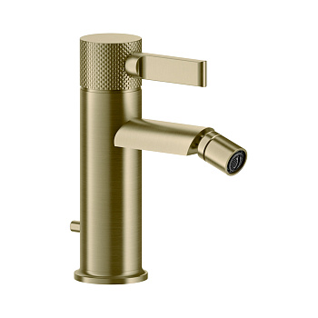 Gessi Inciso Смеситель для биде, 1 отв., с донным клапаном, цвет: Brushed brass pvd