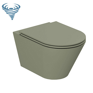 Azzurra Forma Унитаз подвесной 54х37см, TORNADO бесшумный, цвет: Verde natura