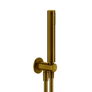 Gessi Inciso Душевой комплект, вывод, держатель, шланг 1,50 м и душевая лейка, цвет: gold brushed CCP
