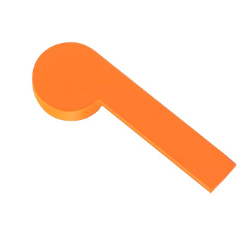 Gattoni Color Накладка на ручку смесителя для ванны, цвет: оранжевый